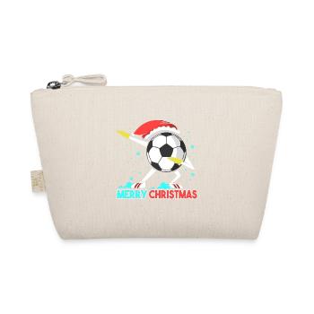 Merry Christmas Dabbing Fußball Jungen Weihnachten - Bio-Täschchen - Natur - Vorne