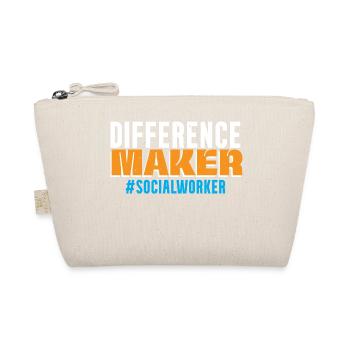 Difference Maker Sozialarbeiter Job Soziale Wohlfa - Bio-Täschchen - Natur - Vorne