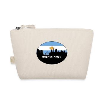 Buenos Aires Argentinien Flagge Skyline Silhouette Tra - Bio-Täschchen - Natur - Vorne