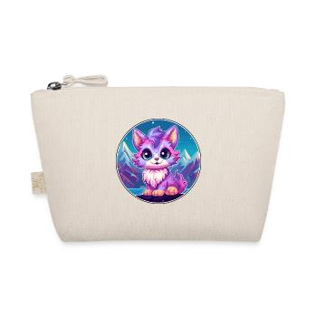 Pixie Cat Bunte Karikatur Aquarell Illustration - Bio-Täschchen - Natur - Vorne