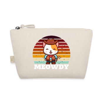 Meowdy Funny Cowboy Cat Retro - Bio-Täschchen - Natur - Vorne