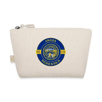 Omaha Nebraska Flagge USA Reise Souvenir Abzeichen - Bio-Täschchen - Natur - Vorne
