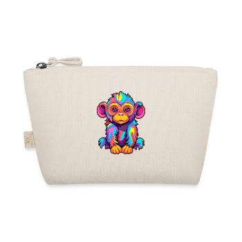 Affe Buntes Aquarell Cartoon Kawaii Tier - Bio-Täschchen - Natur - Vorne