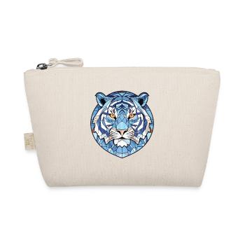Blauer aquatischer Tiger Buntes Aquarell Tier Haustier - Bio-Täschchen - Natur - Vorne
