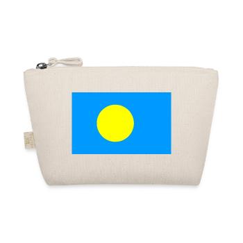 Palau – Sonnenflagge auf blauem Hintergrund - Bio-Täschchen - Natur - Vorne