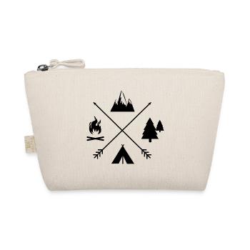 Campingzeit individuell schwarz - Bio-Täschchen - Natur - Vorne