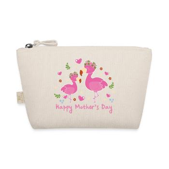 Animal Mom Flamingo zum Muttertag - Bio-Täschchen - Natur - Vorne