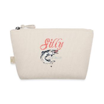 Silly Salmon Fun Funny Angler Fishing Angeln Spruc - Bio-Täschchen - Natur - Vorne