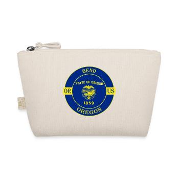 Bend Oregon Flagge USA Reise Souvenir Abzeichen - Bio-Täschchen - Natur - Vorne