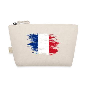 Frankreich Flagge used - Bio-Täschchen - Natur - Vorne