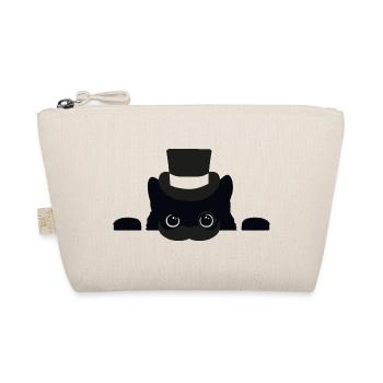 Top Hut Katze Monokel - Bio-Täschchen - Natur - Vorne