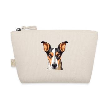 Glatte Foxterrier-Hunderasse Aquarell-Karikatur Ka - Bio-Täschchen - Natur - Vorne
