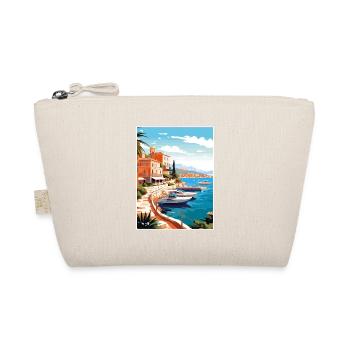 Cote D Azur Frankreich Vintage Reiseposter Souvenir - Bio-Täschchen - Natur - Vorne