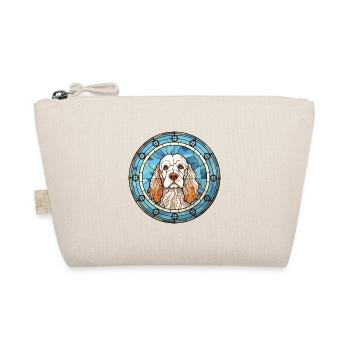 Clumber Spaniel Hund Rasse Buntes Glas Bunt W - Bio-Täschchen - Natur - Vorne