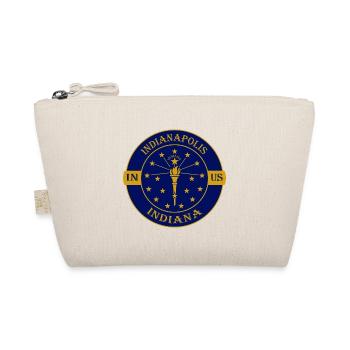 Indianapolis Indiana Flagge USA Souvenir Abzeichen - Bio-Täschchen - Natur - Vorne