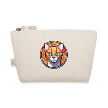 Europäische burmesische Katze bunte Aquarell-Karikatur - Bio-Täschchen - Natur - Vorne