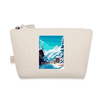 Val d isere Frankreich Vintage Reiseplakat Souvenir - Bio-Täschchen - Natur - Vorne