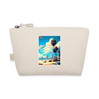 Long Beach Kalifornien Cali Vintage Reiseposter - Bio-Täschchen - Natur - Vorne