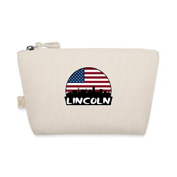 Lincoln Nebraska USA Flagge Skyline Silhouette Trave - Bio-Täschchen - Natur - Vorne