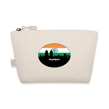 Mumbai, Indien, Flagge, Skyline, Silhouette, Travel - Bio-Täschchen - Natur - Vorne