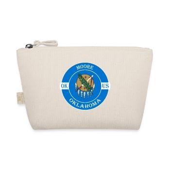 ore Oklahoma Flagge USA Reise Souvenir Abzeichen - Bio-Täschchen - Natur - Vorne