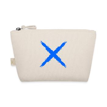 Kreuz Symbol Design Vektor Bürste Blau Geschenk - Bio-Täschchen - Natur - Vorne