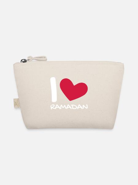 Ich liebe Ramadan Geschenk Herz - Bio-Täschchen - Natur