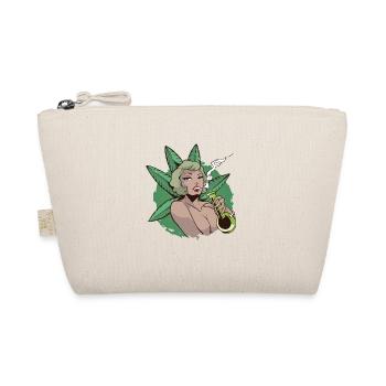 Pin Up Girl Cannabis Marihuana Sexy Bong - Bio-Täschchen - Natur - Vorne