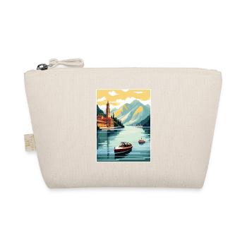 Comer See Italien Dekoration Vintage Reiseposter - Bio-Täschchen - Natur - Vorne