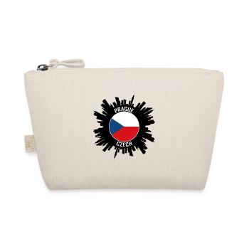 Prag Skyline Tschechische Flagge Reise Souvenir - Bio-Täschchen - Natur - Vorne