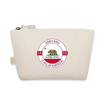 Oakland California Flagge USA Reise Souvenir Abzeichen - Bio-Täschchen - Natur - Vorne