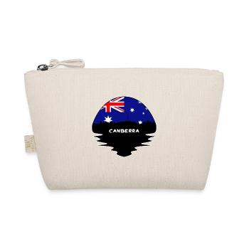 Canberra Australien Flagge Skyline Silhouette Reisen - Bio-Täschchen - Natur - Vorne