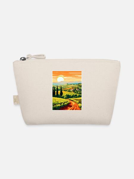 Toskana Italien Dekoration Vintage Reiseposter WPA - Bio-Täschchen - Natur