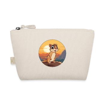Chipmunk Buntes Aquarell Cartoon Kawaii Tier - Bio-Täschchen - Natur - Vorne