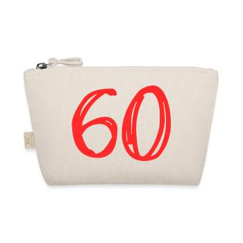 60. 60 JAHRE. 60-JÄHRIGES JUBILÄUM. 60. GEBURTSTAG. - Bio-Täschchen - Natur - Vorne