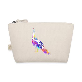 Stolzierender Pfau Federschmuck - Bio-Täschchen - Natur - Vorne