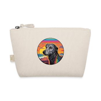 Scottish Deerhound Hunderasse Bunte Karikatur Wate - Bio-Täschchen - Natur - Vorne