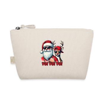 Hallo! Hallo! Hallo! Weihnachtsmann & Rentiere - Bio-Täschchen - Natur - Vorne