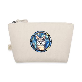 Alaskan Klee Kai Hunderasse Buntglas Bunt - Bio-Täschchen - Natur - Vorne