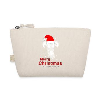 Merry Christmas Schafbock Frohe Weihnachten - Bio-Täschchen - Natur - Vorne