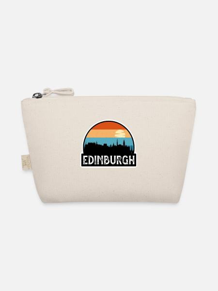 Edinburgh Schottland Flagge Skyline Reisesouvenir - Bio-Täschchen - Natur