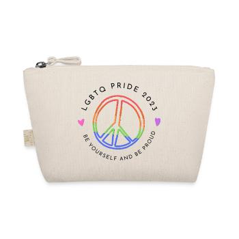 lgbtq Pride 2023 Peace Heart - Bio-Täschchen - Natur - Vorne