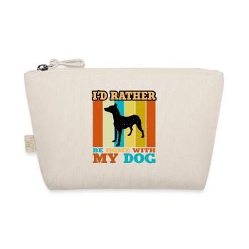 Andalusischer Jagdhund Hund Liebhaber Silhouette Retro Sonnenuntergang - Bio-Täschchen - Natur - Vorne