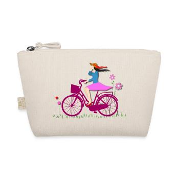 Just A Girl Who Loves Cycling Bicycle - Bio-Täschchen - Natur - Vorne