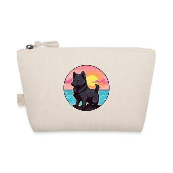 Schipperke Hund Rasse Cartoon Kawaii Clipart Hund - Bio-Täschchen - Natur - Vorne