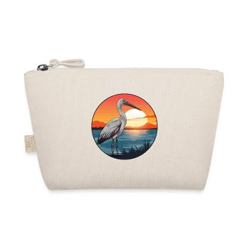 Ibis Buntes Aquarell Cartoon Kawaii Tier - Bio-Täschchen - Natur - Vorne