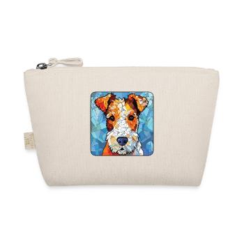 Draht Foxterrier Hunderasse Aquarell Illustration - Bio-Täschchen - Natur - Vorne