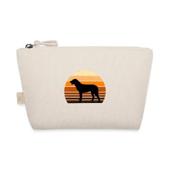 Cao De Castro Laboreiro Hund Silhouette Retro Sonne - Bio-Täschchen - Natur - Vorne