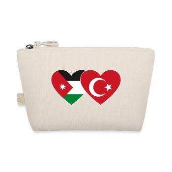 Jordanien Türkei Flagge Herz - Bio-Täschchen - Natur - Vorne