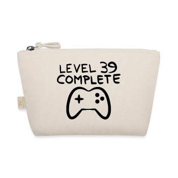 Level 39 abgeschlossen 39.Geburtstag - Bio-Täschchen - Natur - Vorne